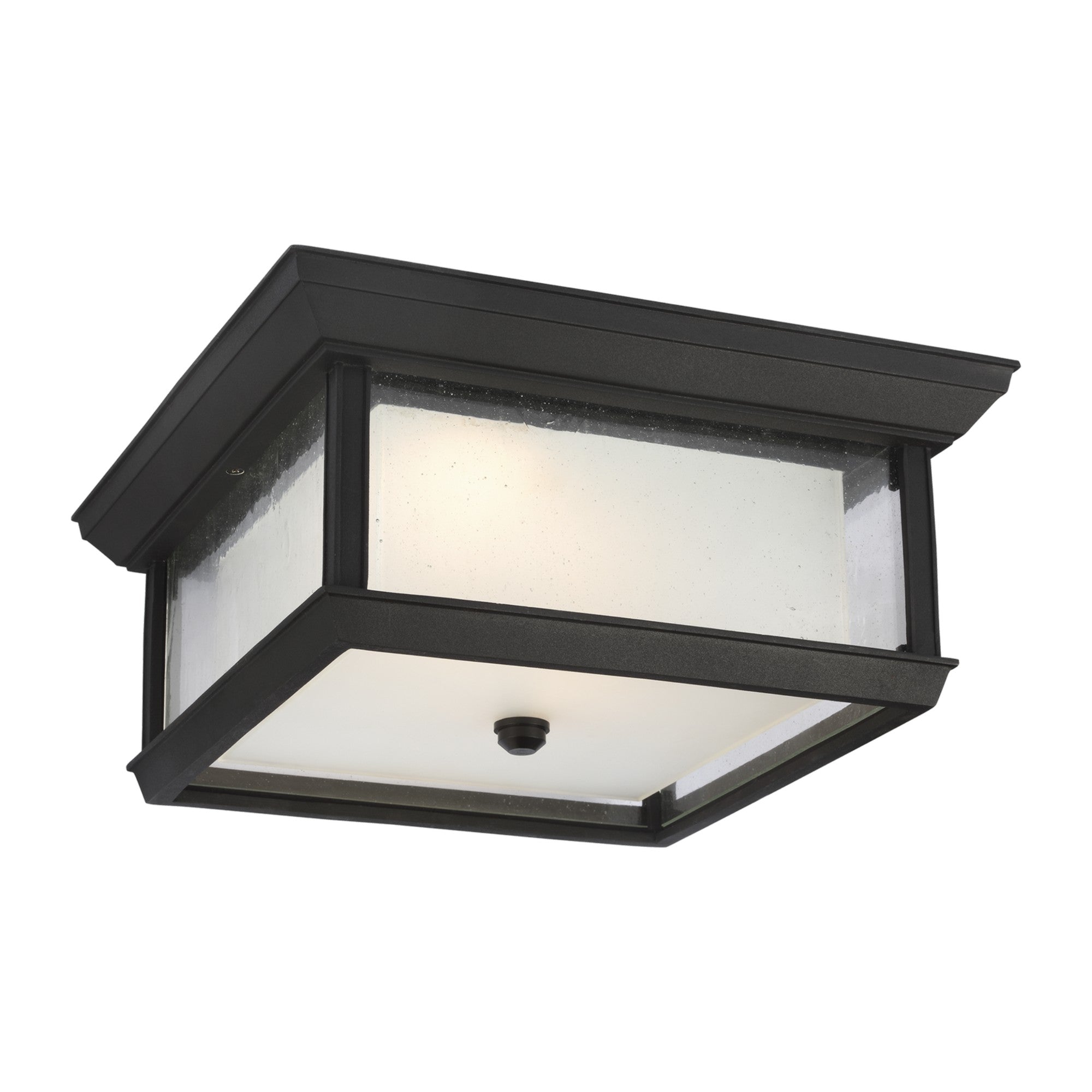 McHenry 13" Outdoor LED Flush Mount, Textured Black Finish - Bees Lighting