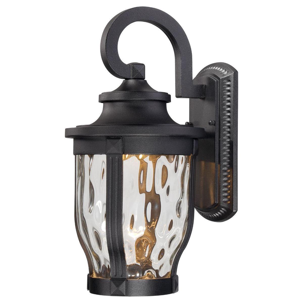 Merrimack 16 in. LED Outdoor Wall Lantern Black Finish