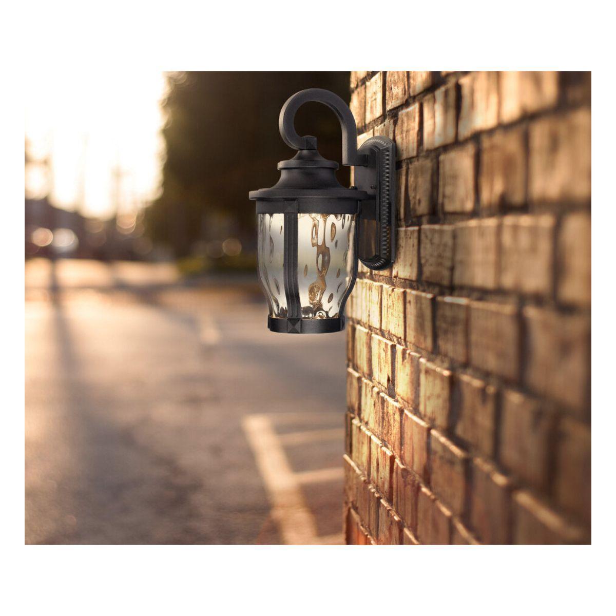 Merrimack 16 in. LED Outdoor Wall Lantern Black Finish - Bees Lighting
