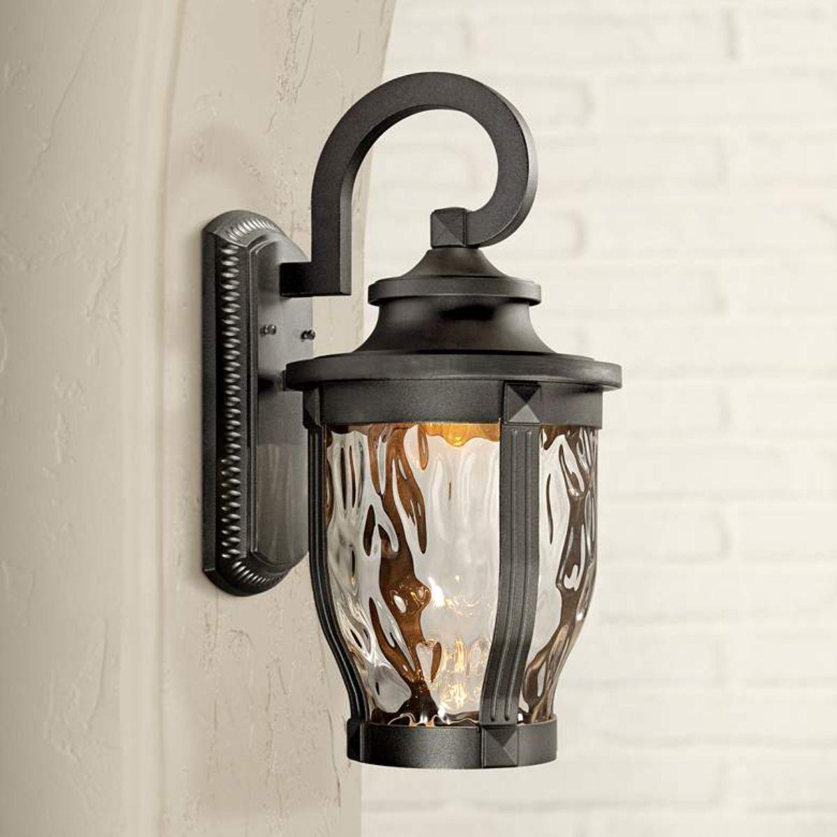 Merrimack 20 in. LED Outdoor Wall Lantern Black Finish