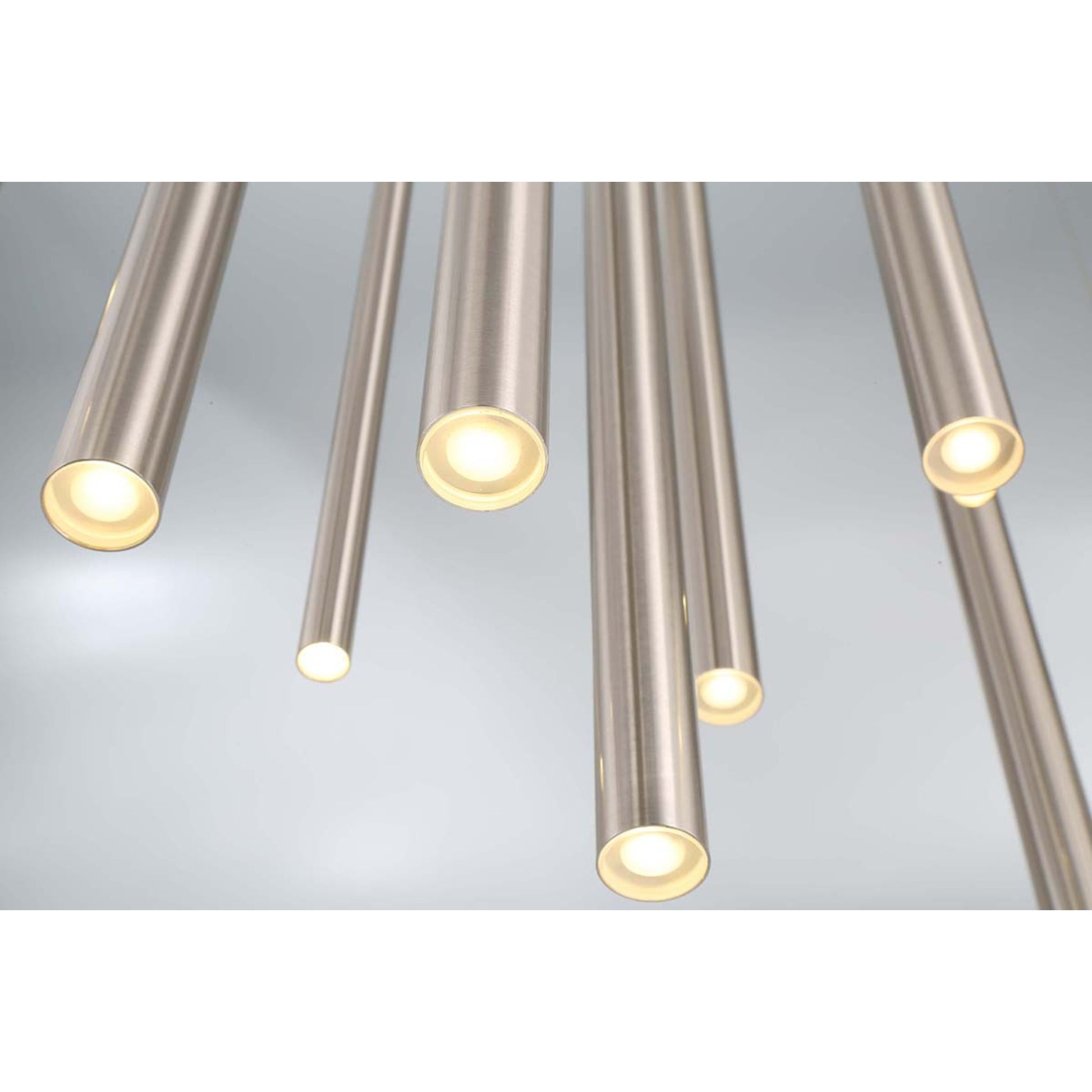 Santana 18-Light 24" LED Multi Drop Chandelier, Satin Nickel Finish - Bees Lighting