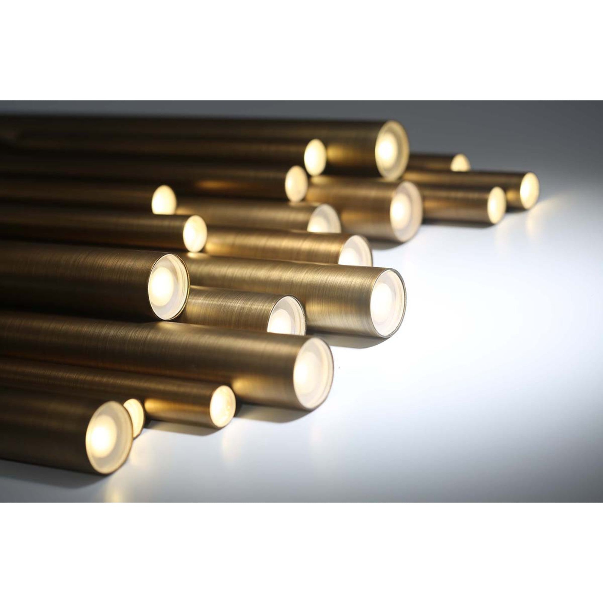 Santana 18-Light 42" LED Multi Drop Chandelier, Brass Finish - Bees Lighting