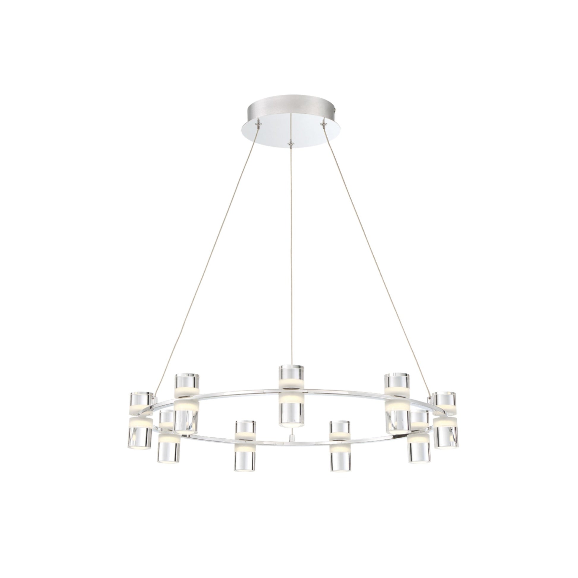 Netto 25" LED Pendant, Chrome Finish - Bees Lighting