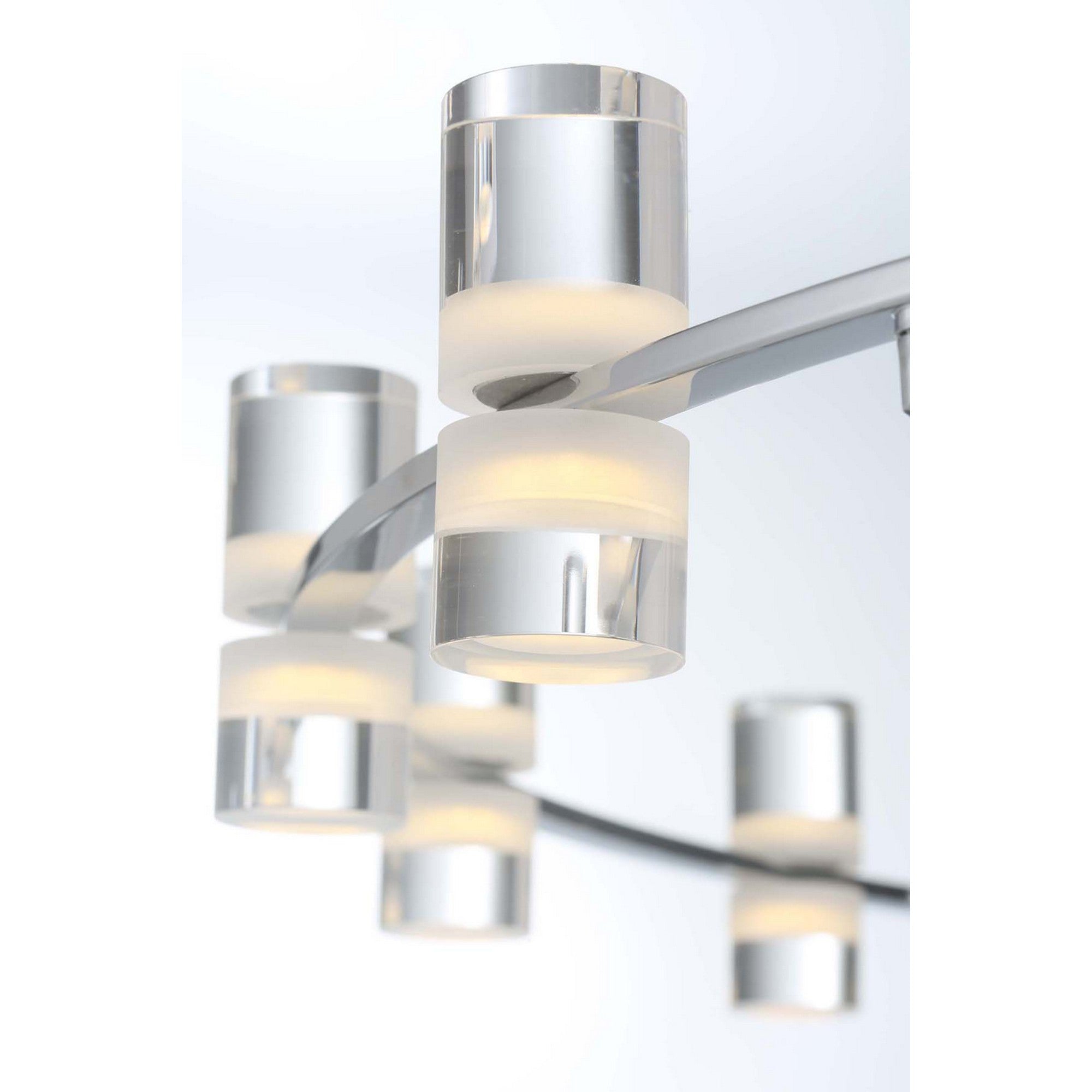 Netto 12-Light 33" LED Chandelier, Chrome Finish