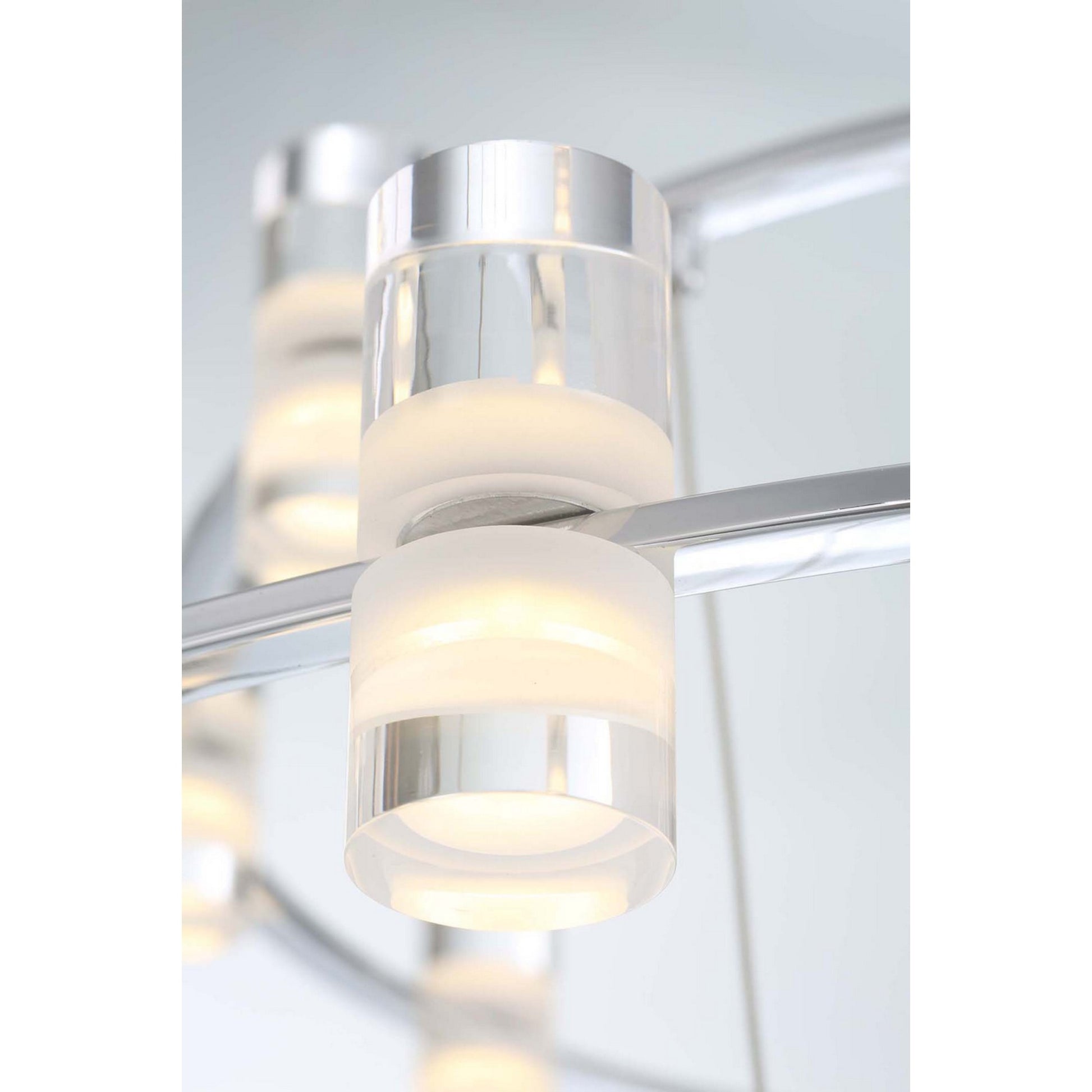 Netto 3-Tiers 33-Light 41" LED Grand Chandelier, Chrome Finish - Bees Lighting