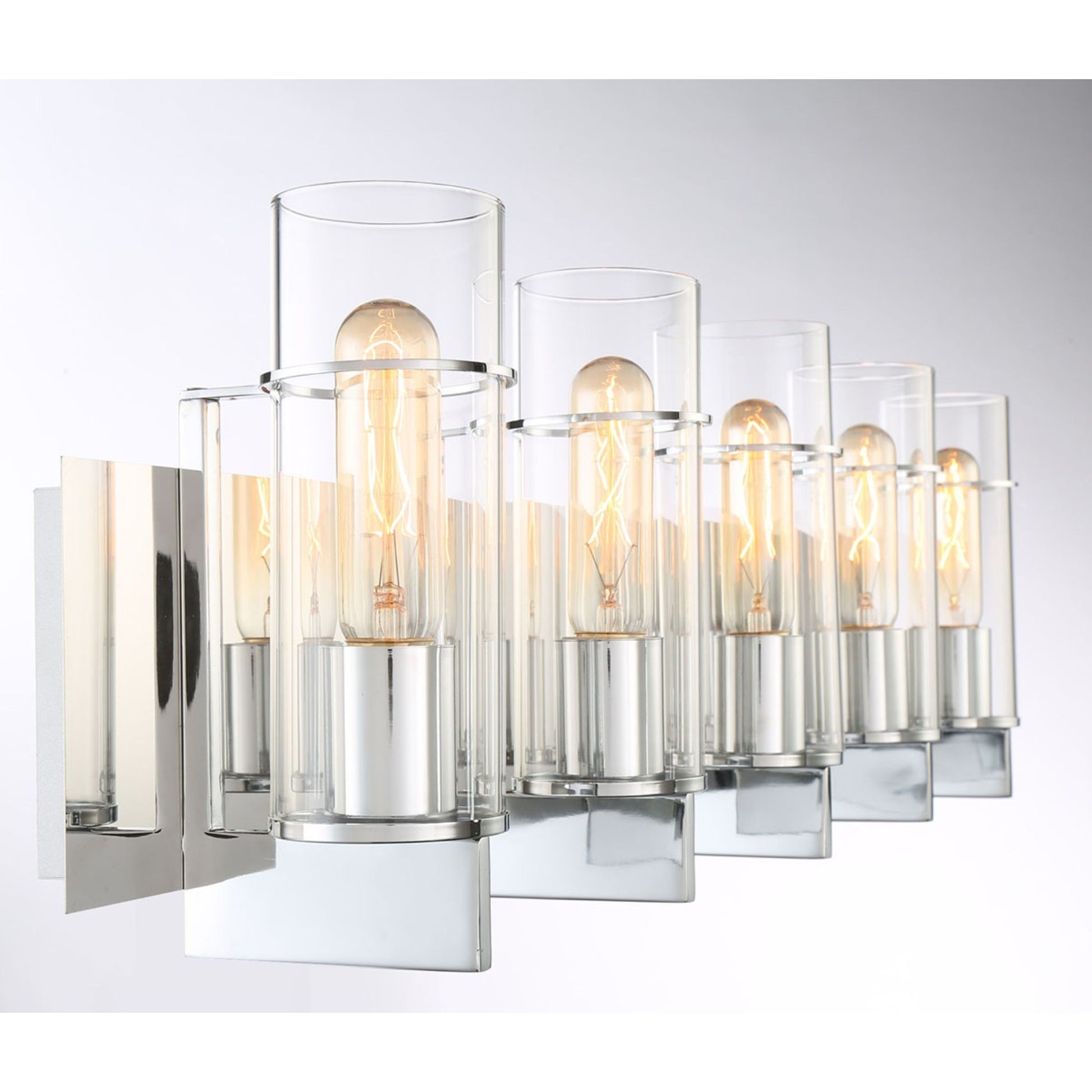 Pista 5-Light 34" Vanity, Chrome Finish - Bees Lighting