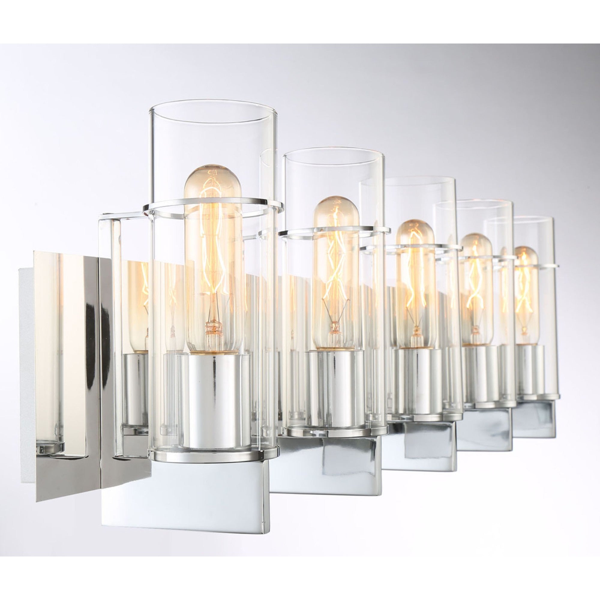 Pista 5-Light 34" Vanity, Chrome Finish - Bees Lighting