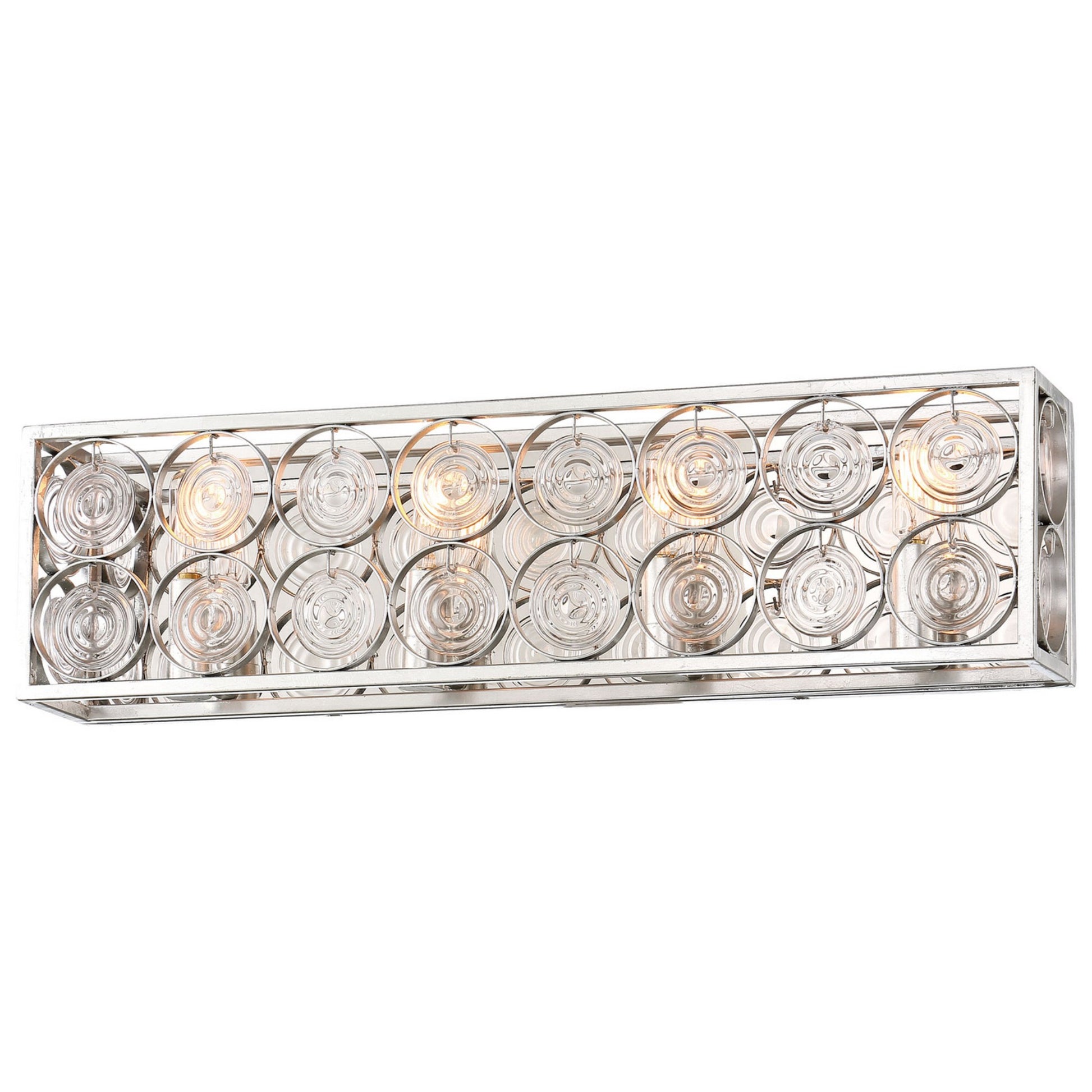 Culture Chic 25" 4-Light Bath Vanity, Catalina Silver Finish - Bees Lighting