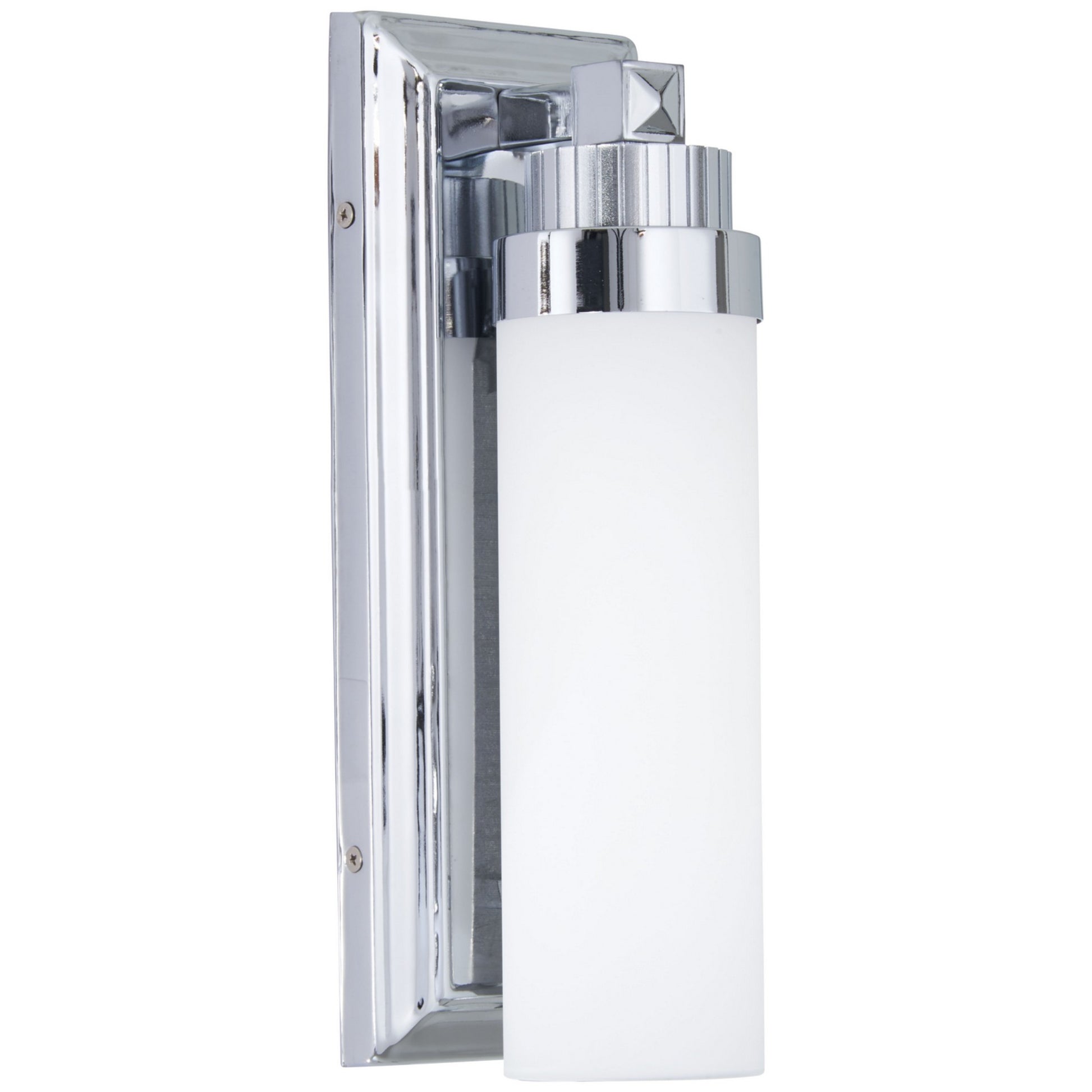 17" LED Wall Sconce Cylinder, Chrome Finish - Bees Lighting