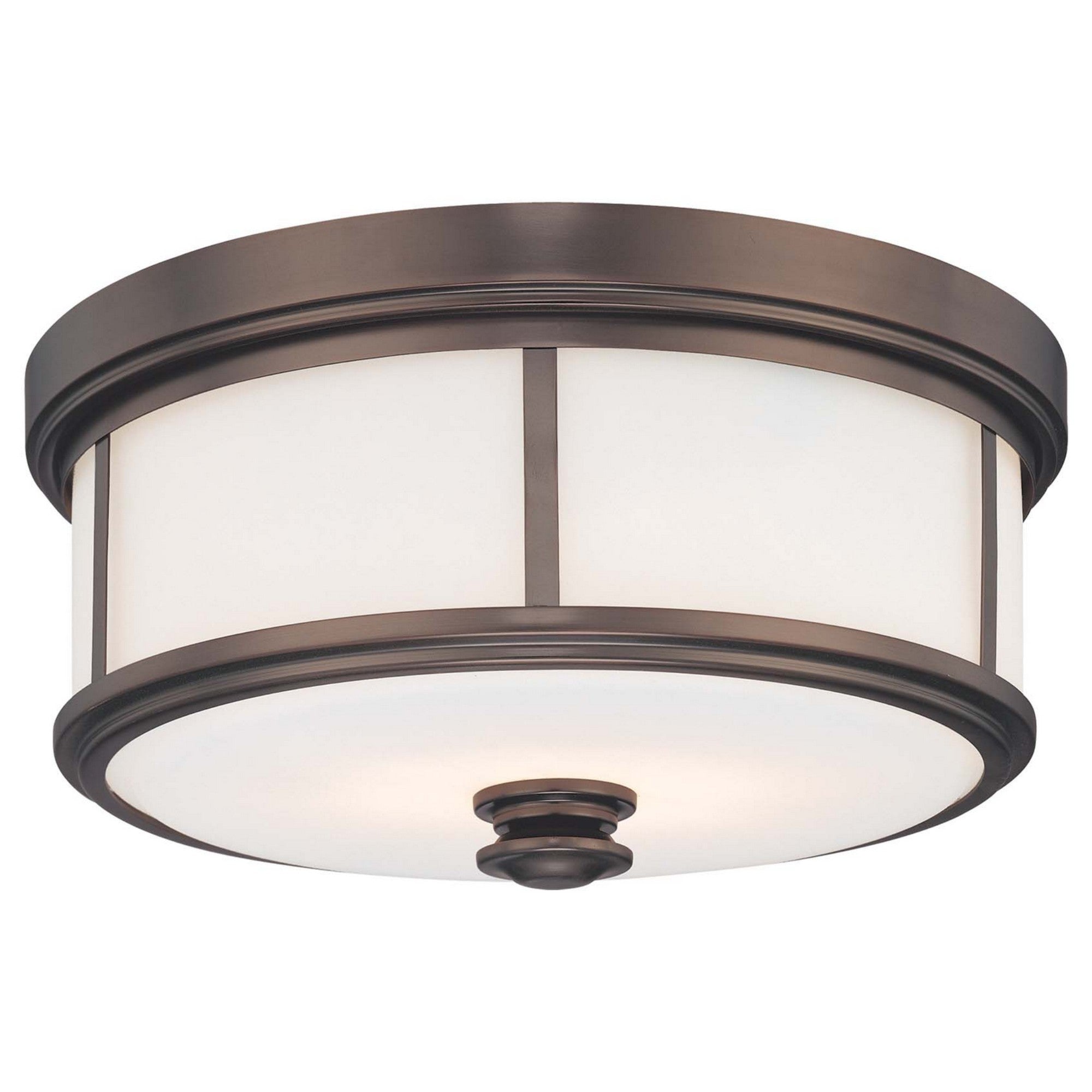 Harbour Point 16" 3-Light Flush Mount, Harvard Court Bronze Finish - Bees Lighting