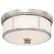 Harbour Point 16" 3-Light Flush Mount, Polished Nickel Finish - Bees Lighting