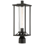 Trescott 20" Outdoor Post Mount, Coal Finish - Bees Lighting