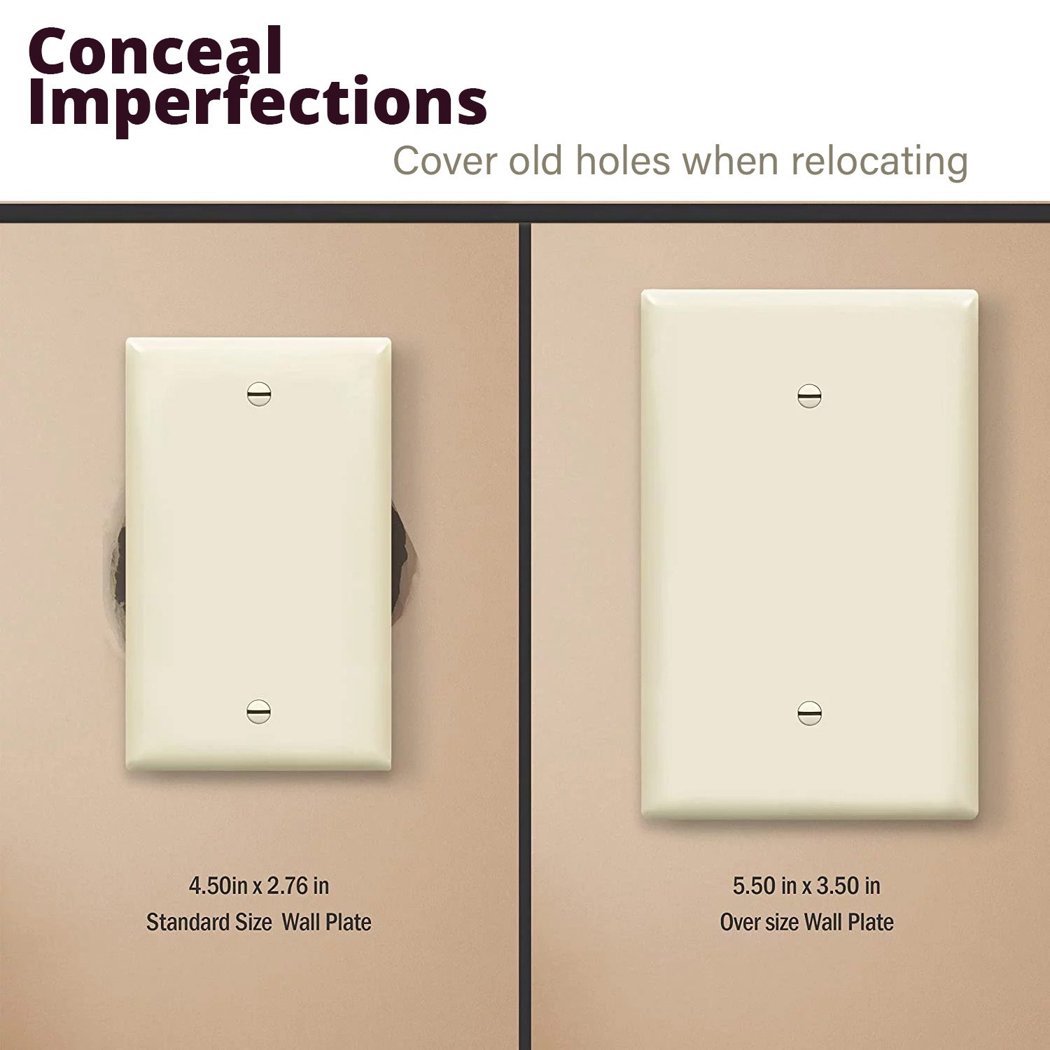 1-Gang Blank Wall Plate, White - Bees Lighting
