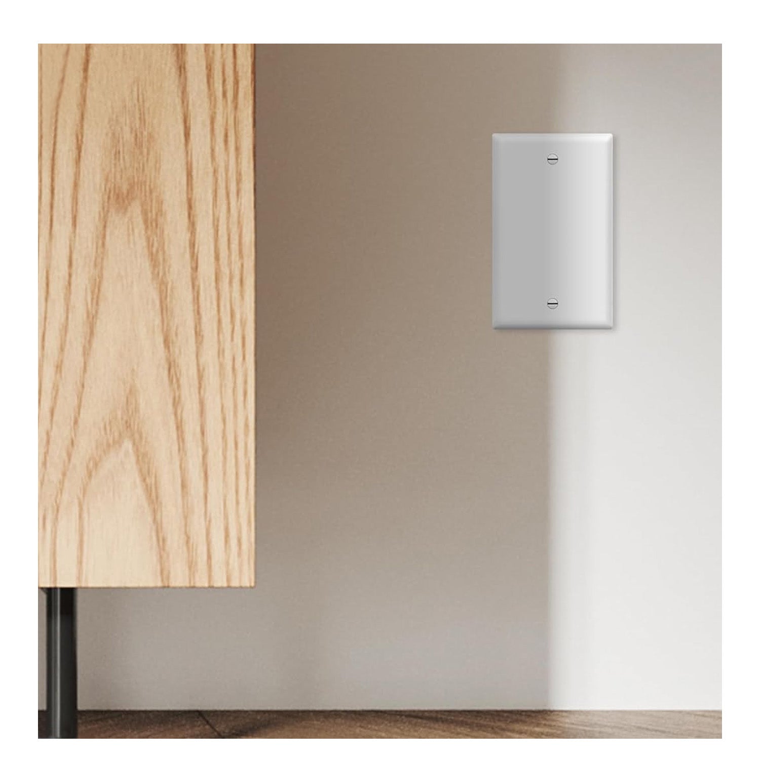 1-Gang Blank Wall Plate, White - Bees Lighting