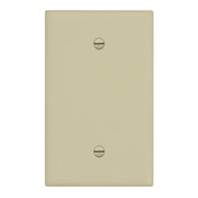 1-Gang Oversized Blank Wall Plate, Ivory - Bees Lighting