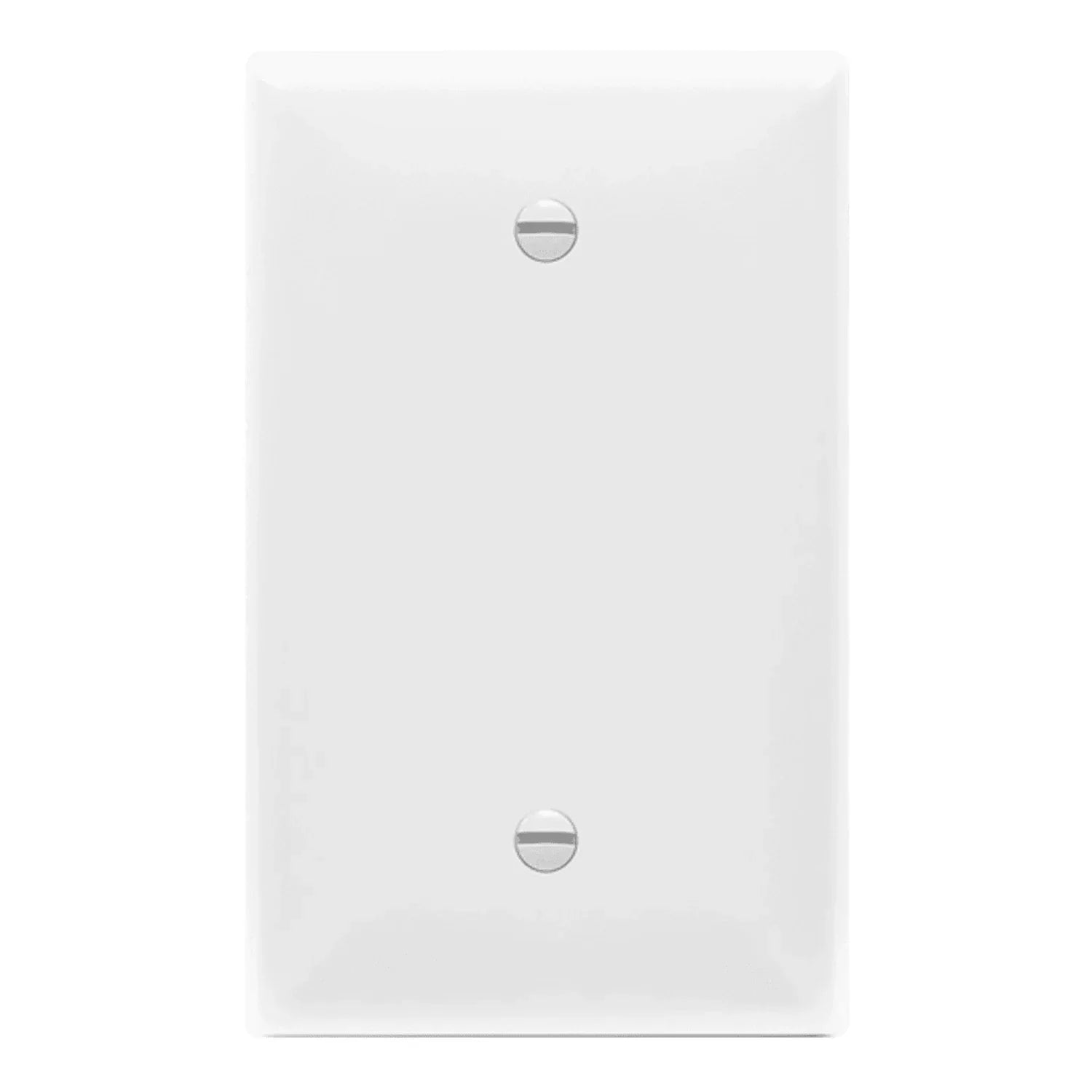 1-Gang Oversized Blank Wall Plate, White - Bees Lighting