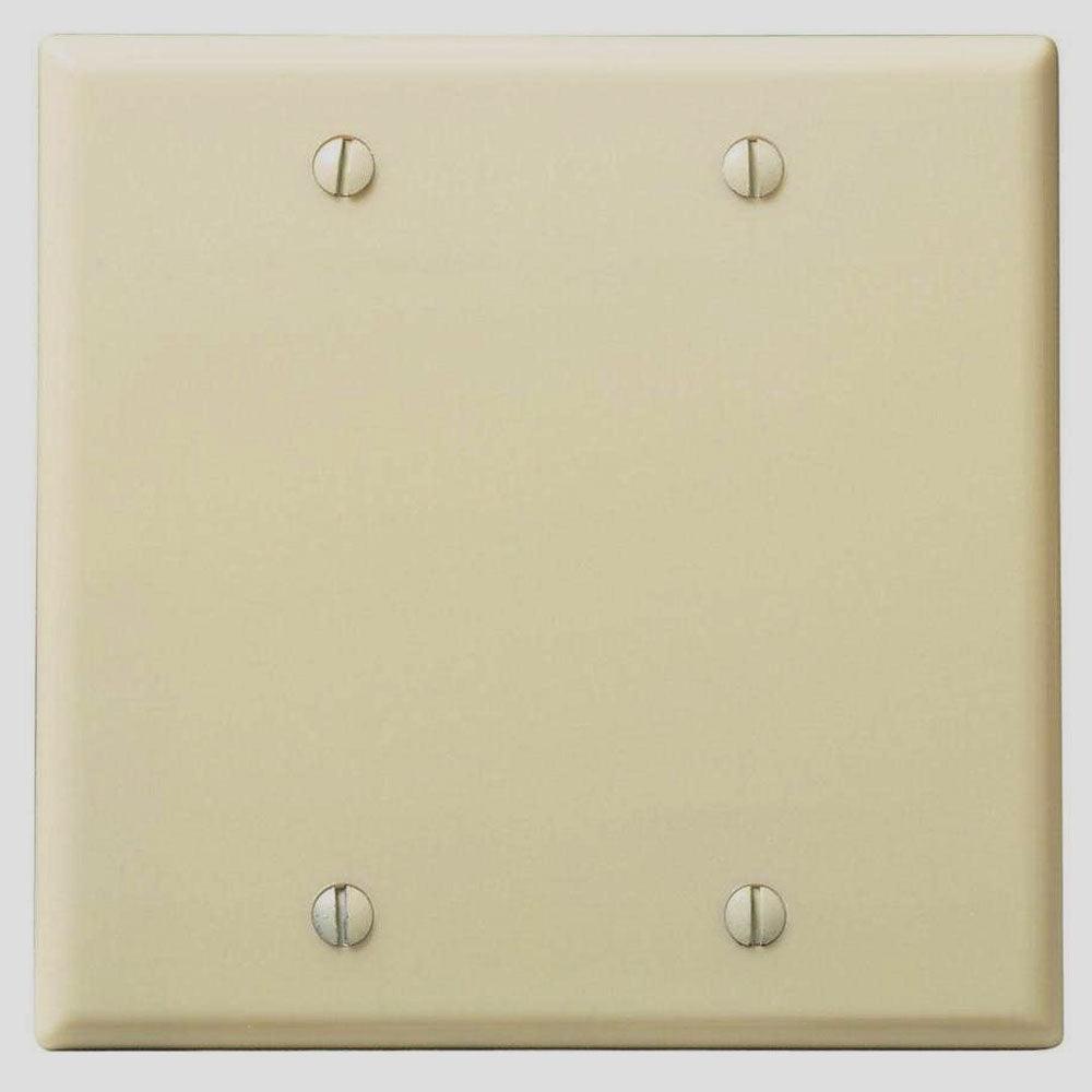 2-Gang Standard Blank Wall Plate Ivory - Bees Lighting