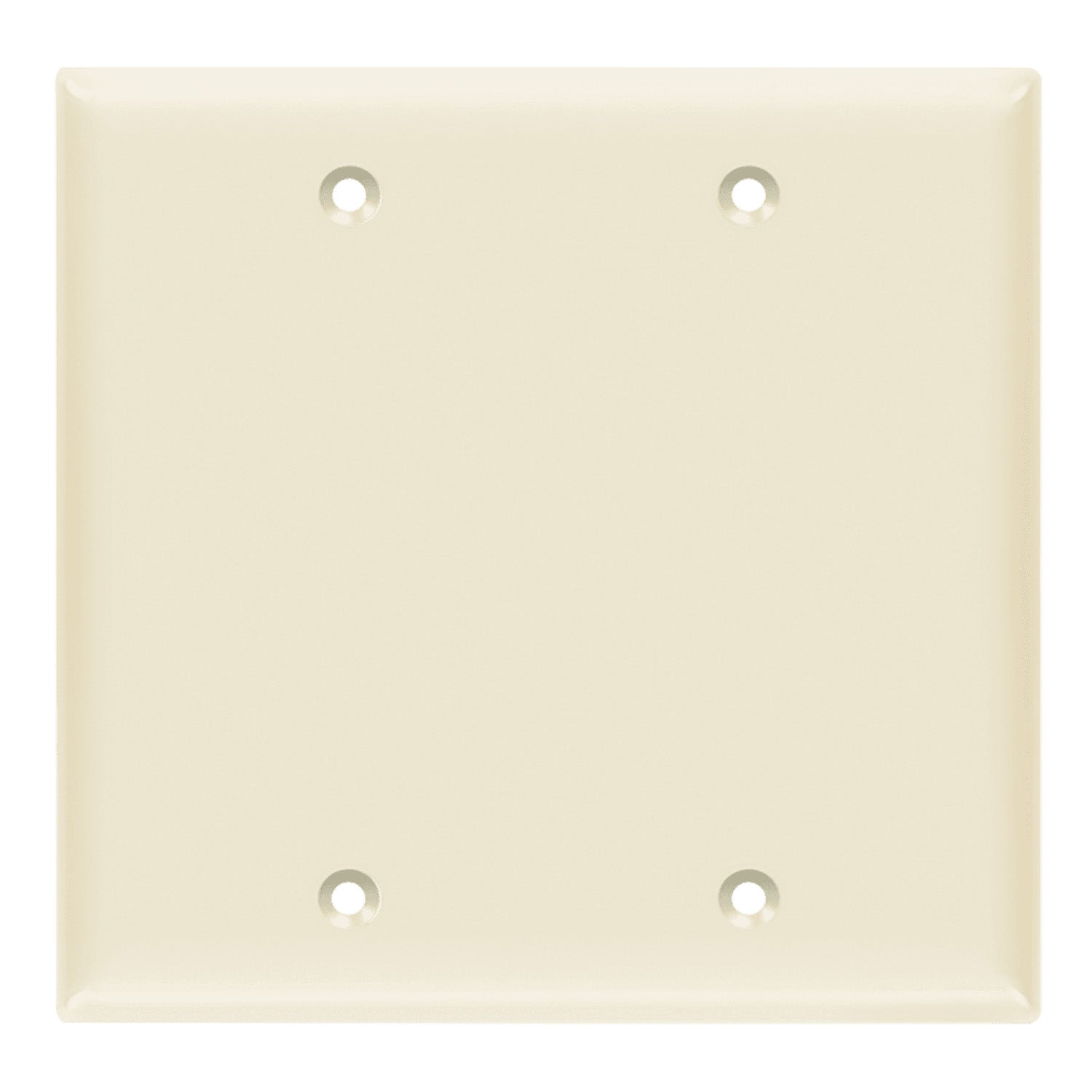 2-Gang Blank Wall Plate, Light Almond - Bees Lighting