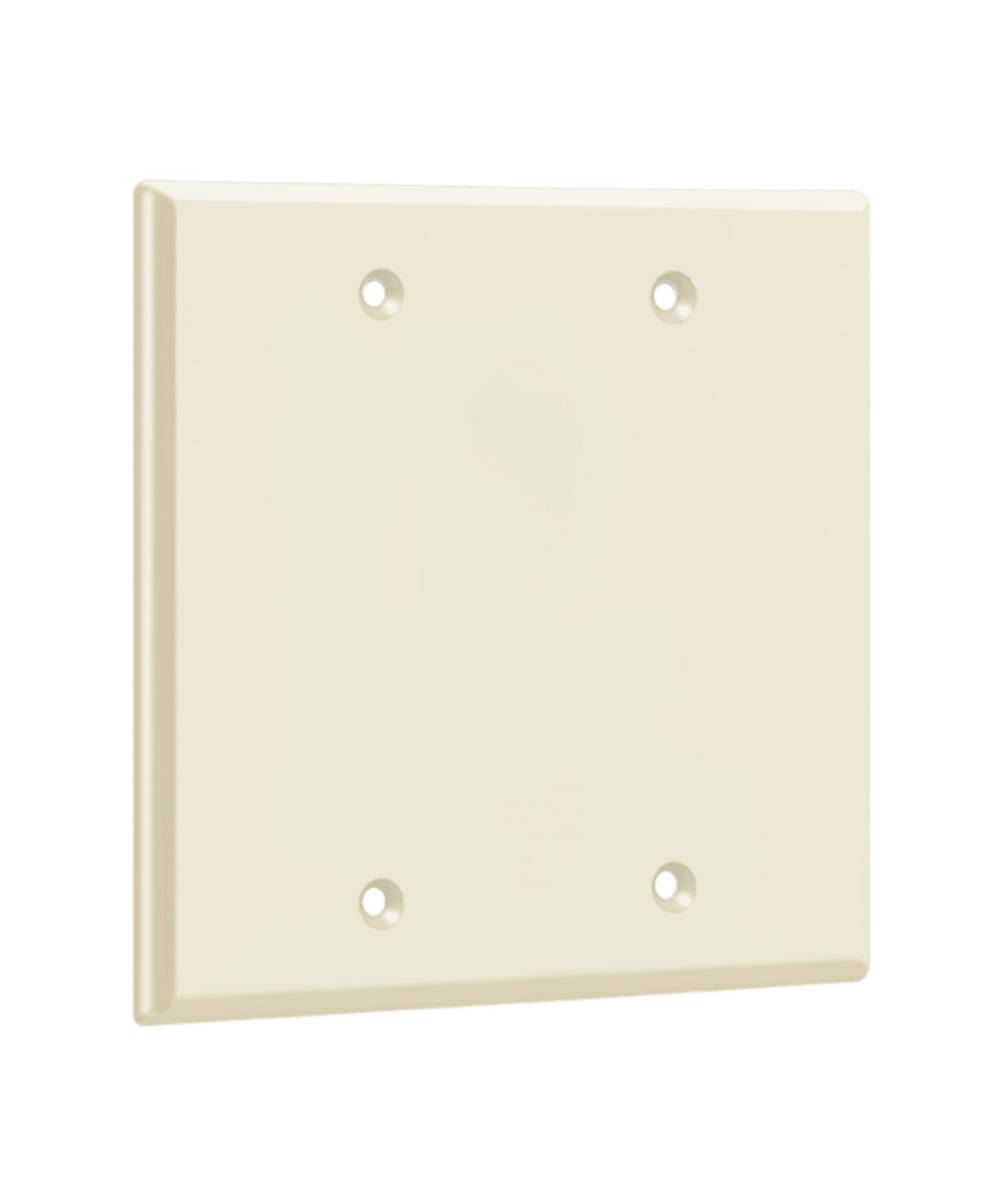 2-Gang Blank Wall Plate, Light Almond - Bees Lighting