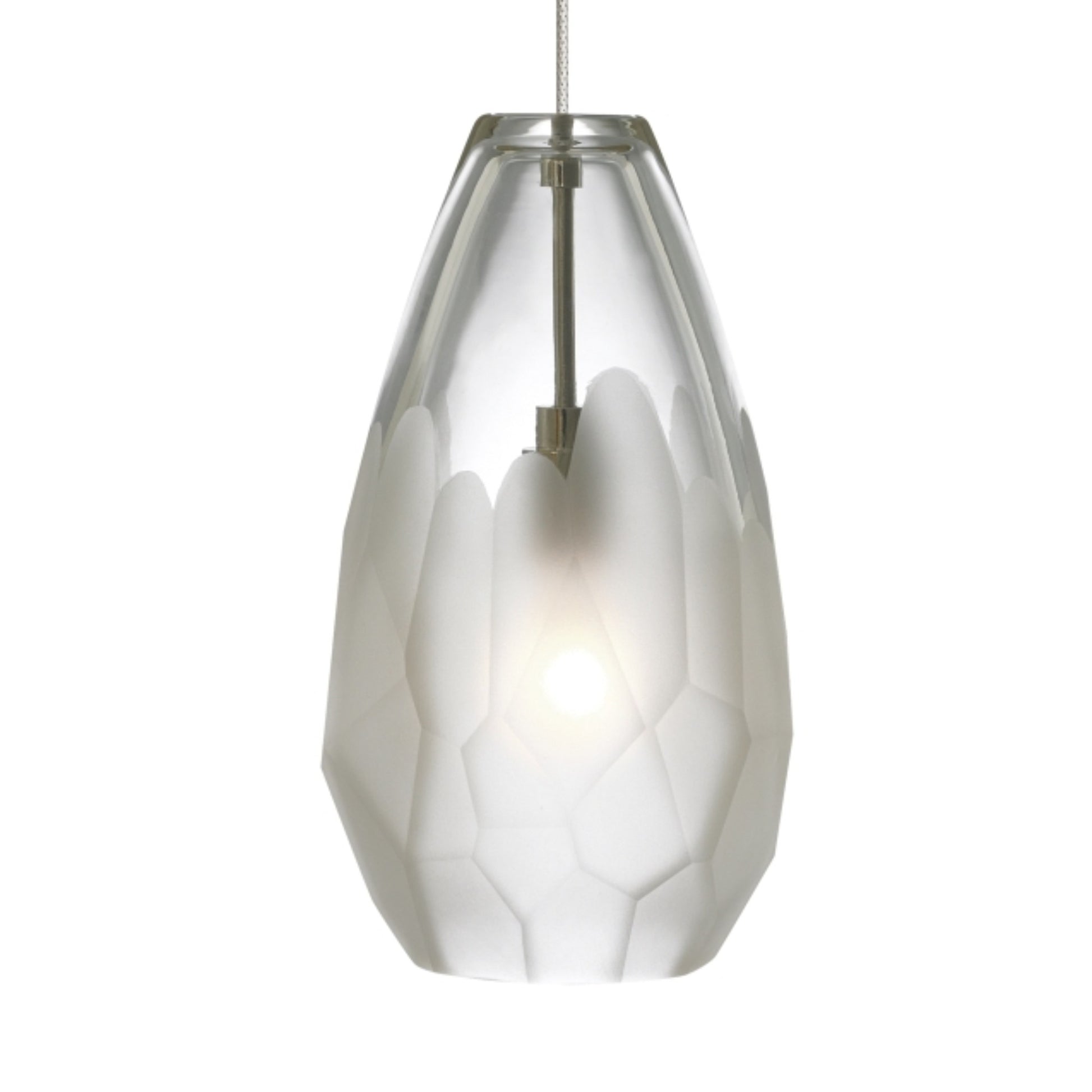 Briolette Monopoint LED Pendant, Satin Nickel Finish - Bees Lighting