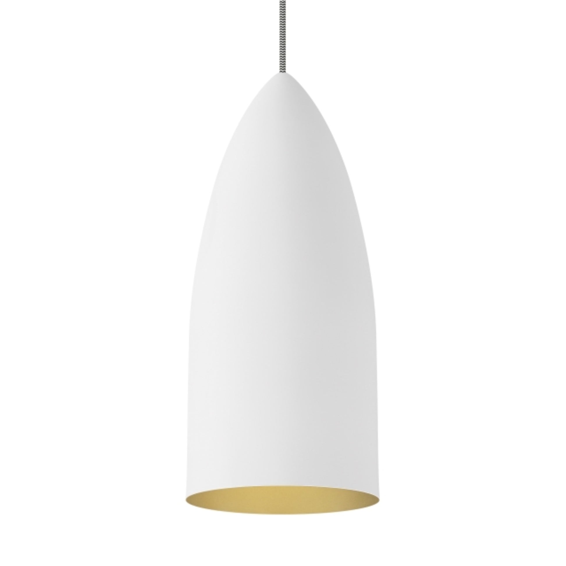 Signal Monopoint LED Pendant, White Gold / Satin Nickel Finish - Bees Lighting