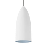 Signal Monopoint LED Pendant, White Blue / Satin Nickel Finish - Bees Lighting