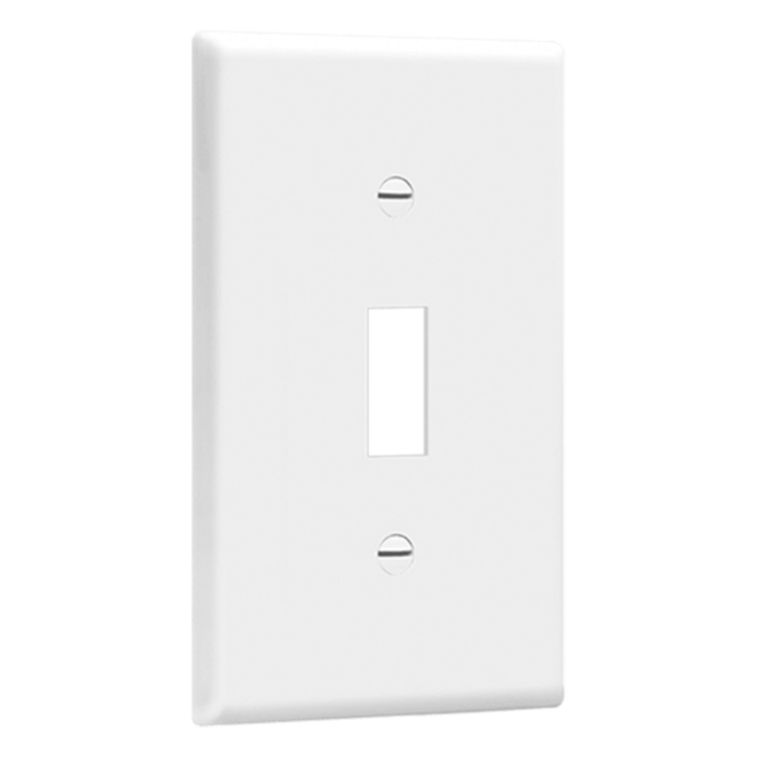 1-Gang Toggle Wall Plate, White - Bees Lighting