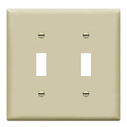 2-Gang Toggle Wall Plate, Ivory - Bees Lighting