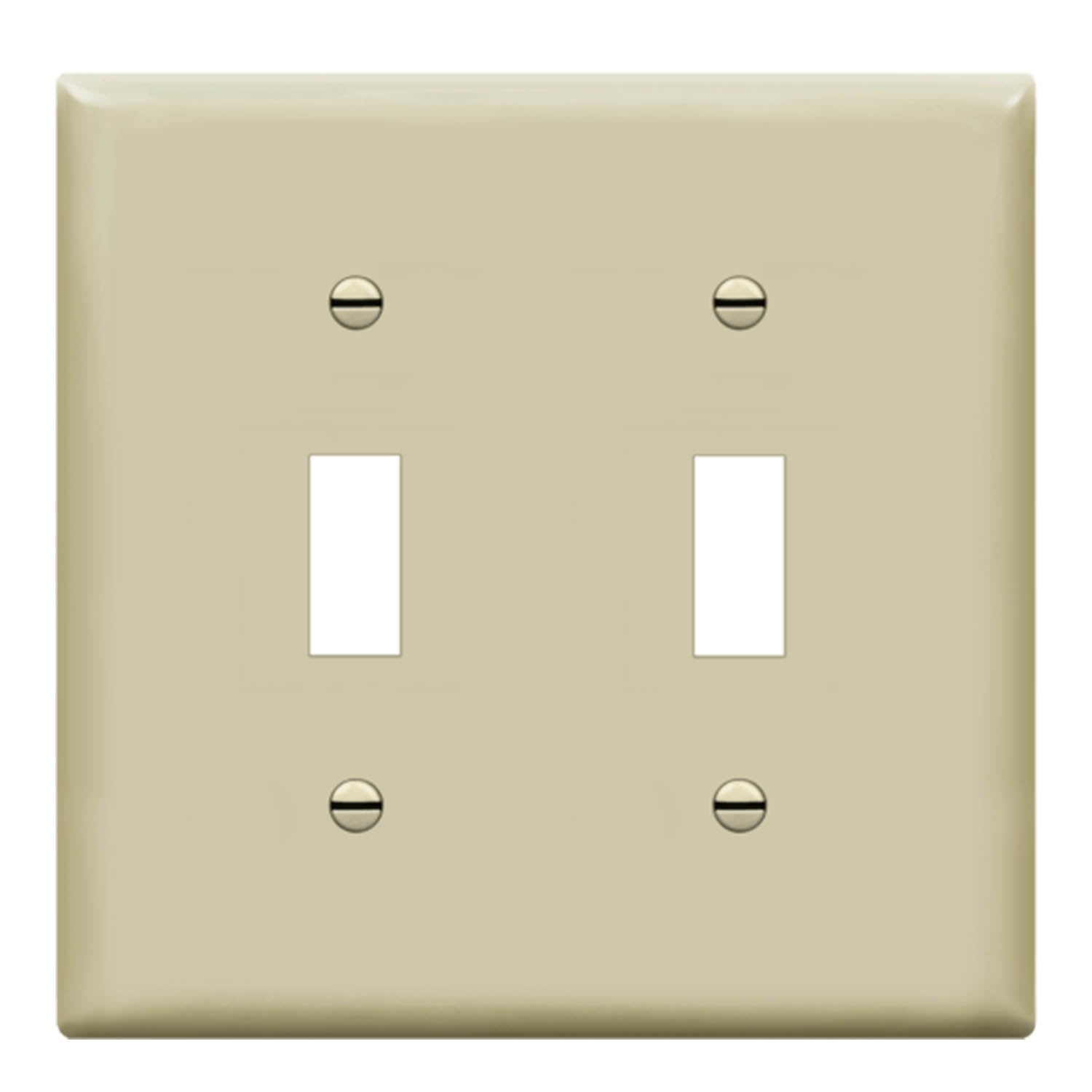 2-Gang Toggle Wall Plate, Ivory - Bees Lighting