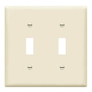 2-Gang Toggle Wall Plate, Light Almond - Bees Lighting