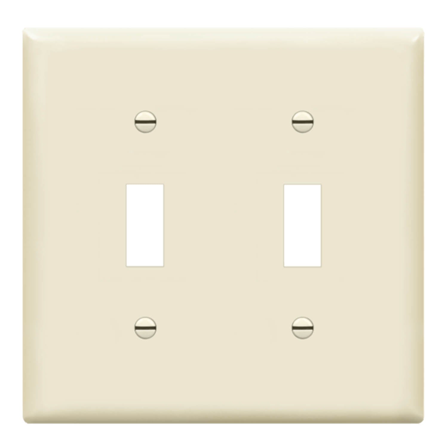 2-Gang Toggle Wall Plate, Light Almond - Bees Lighting