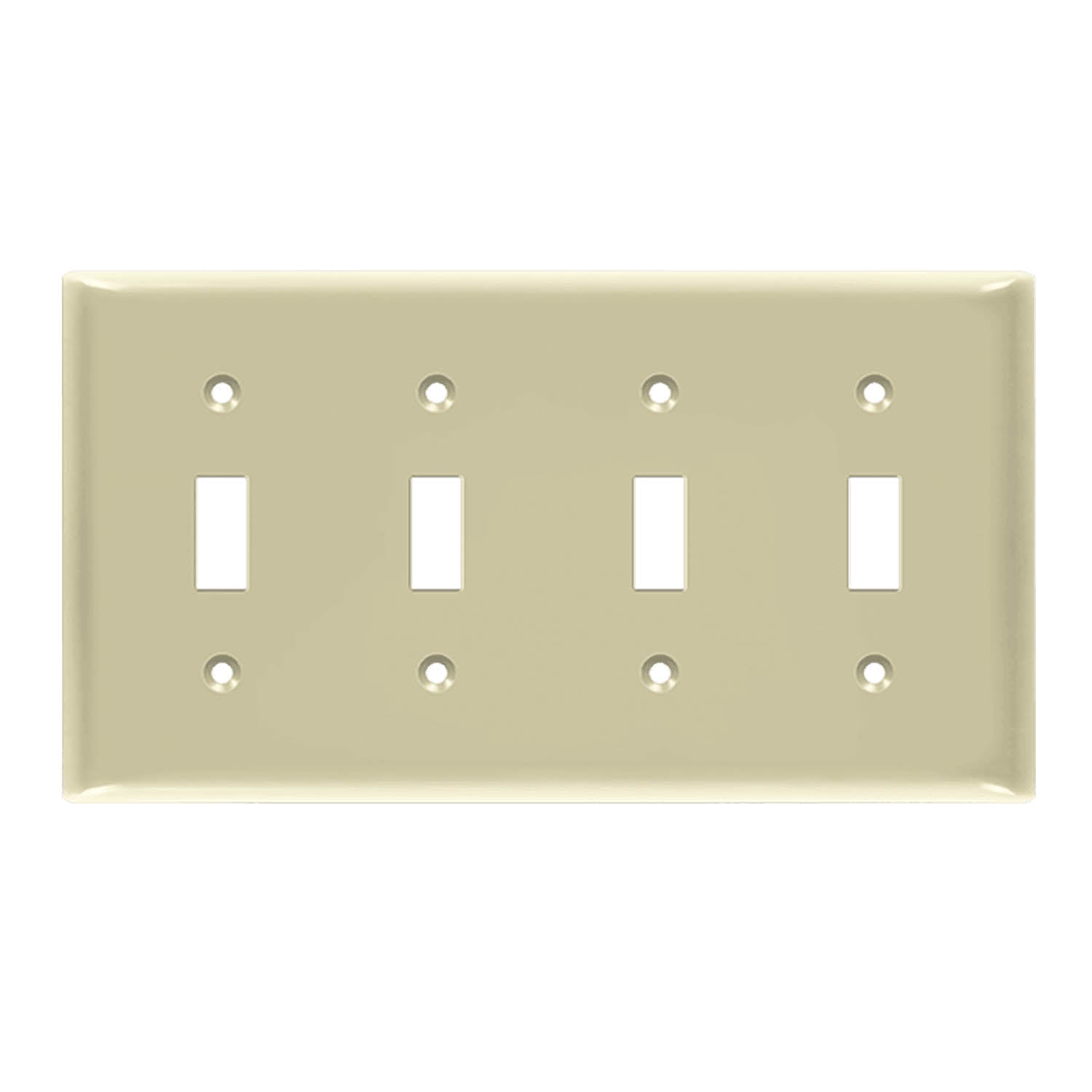 4-Gang Toggle Wall Plate, Ivory - Bees Lighting