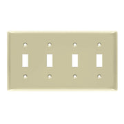 4-Gang Toggle Wall Plate, Ivory - Bees Lighting