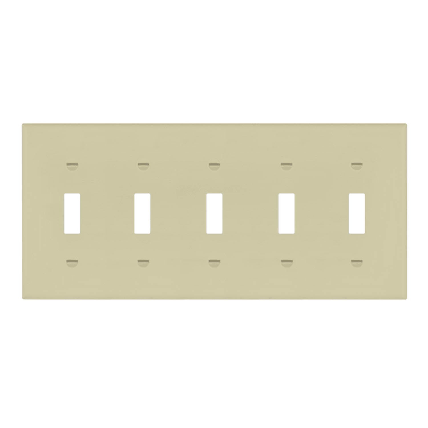 5-Gang Toggle Wall Plate, Ivory - Bees Lighting