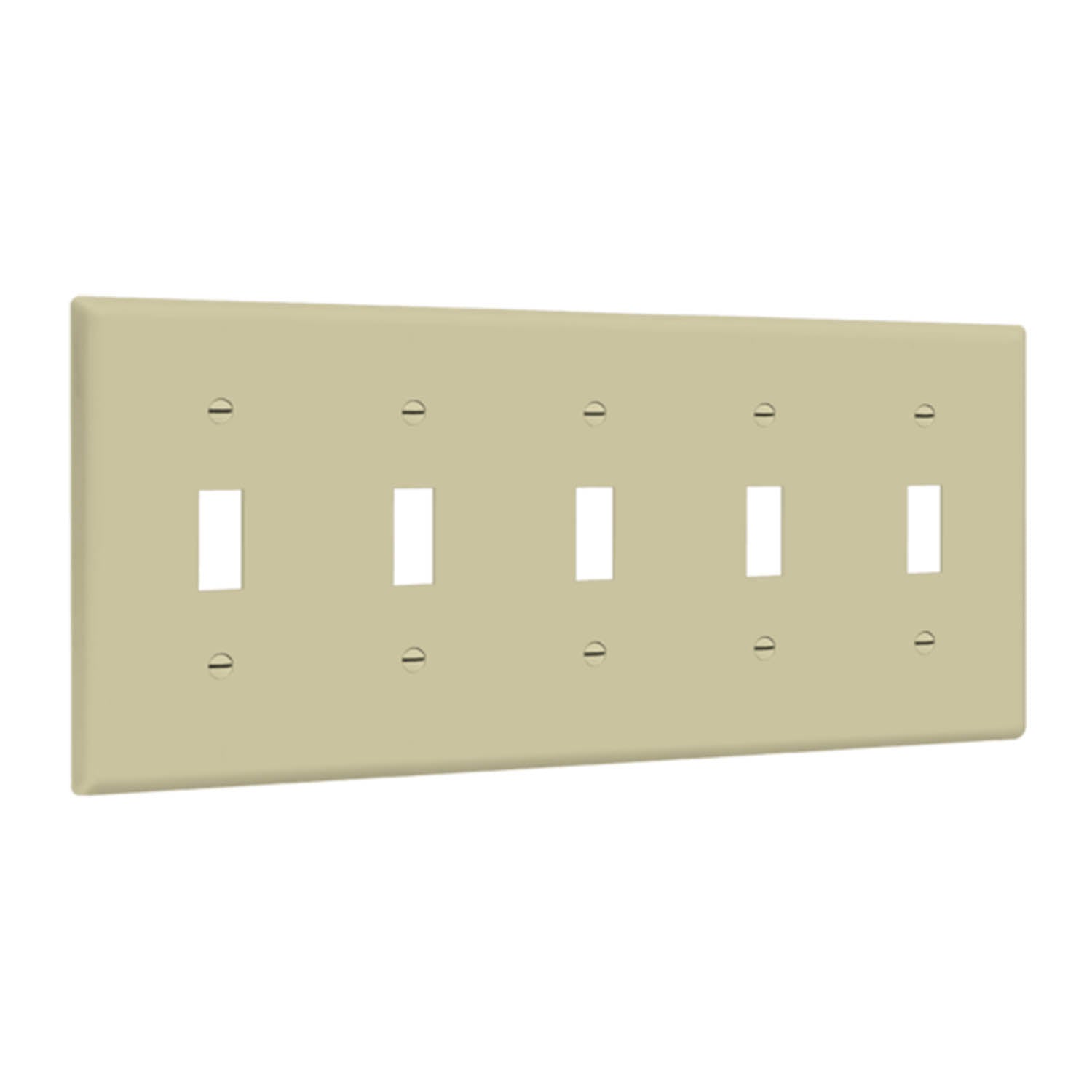 5-Gang Toggle Wall Plate, Ivory - Bees Lighting