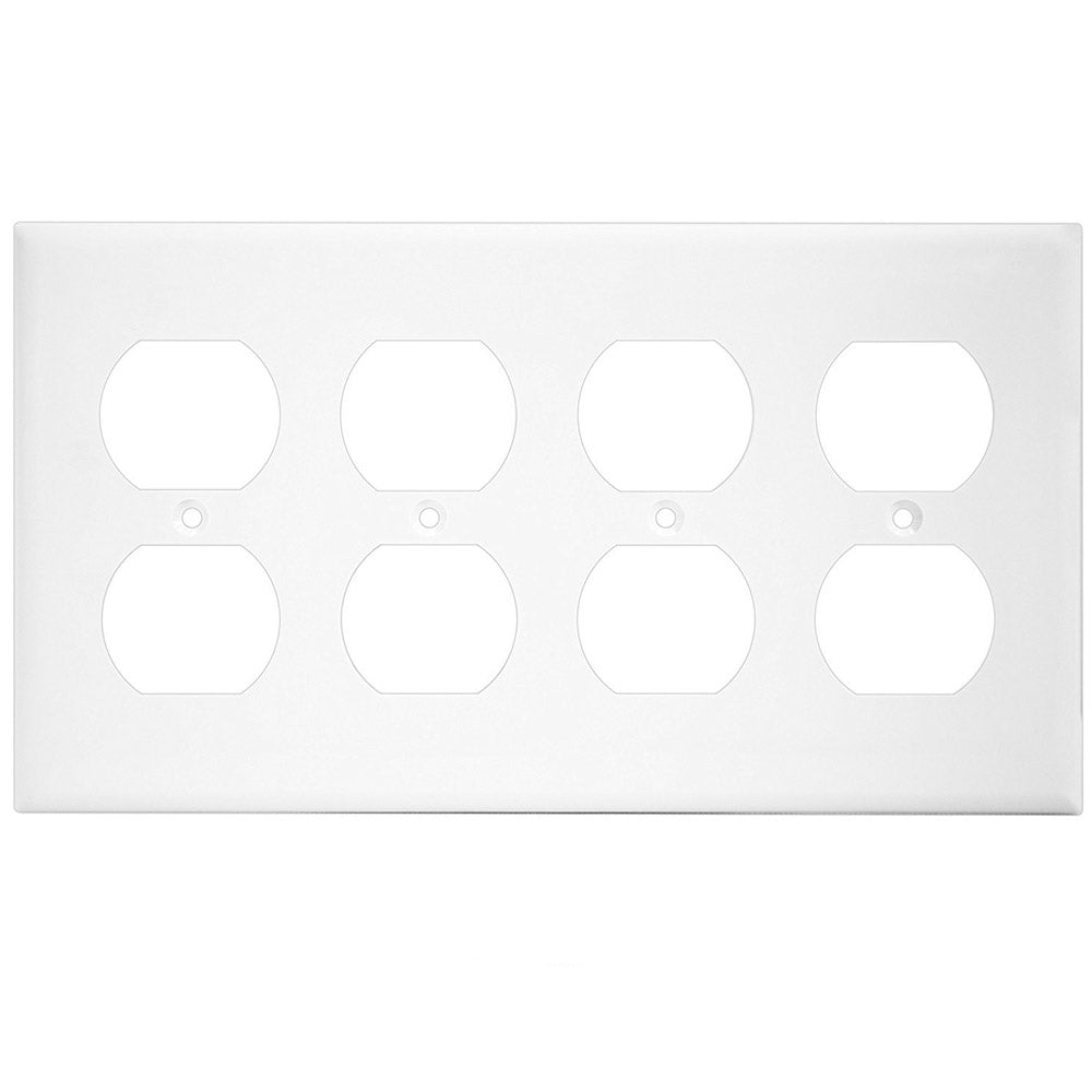 4-Gang Duplex Outlet Cover Plate