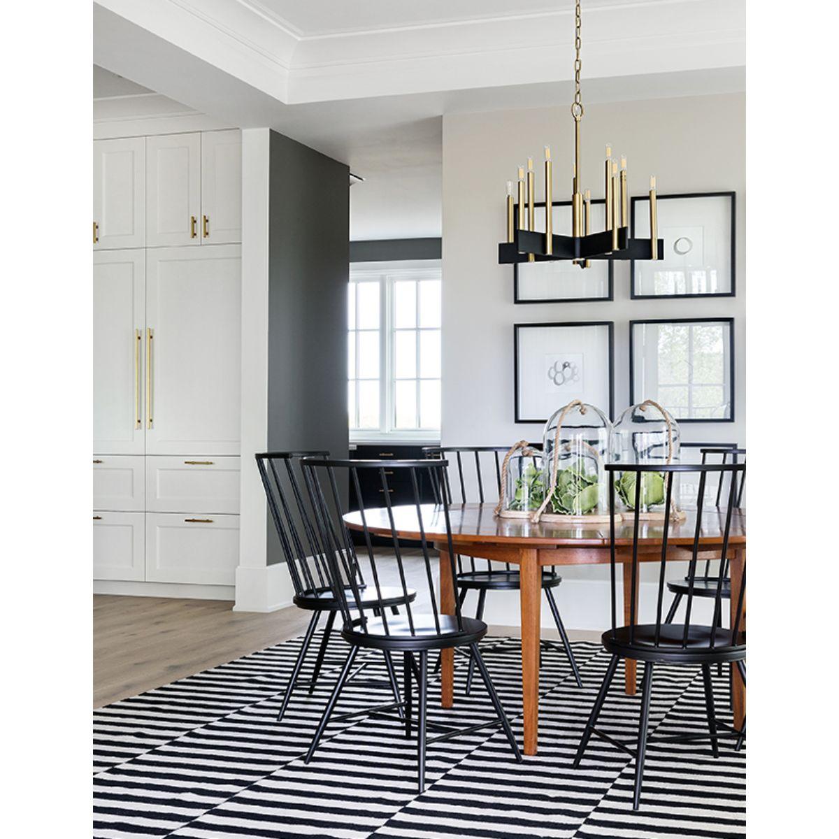 Abrams 10 Lights Chandelier Brass finish - Bees Lighting