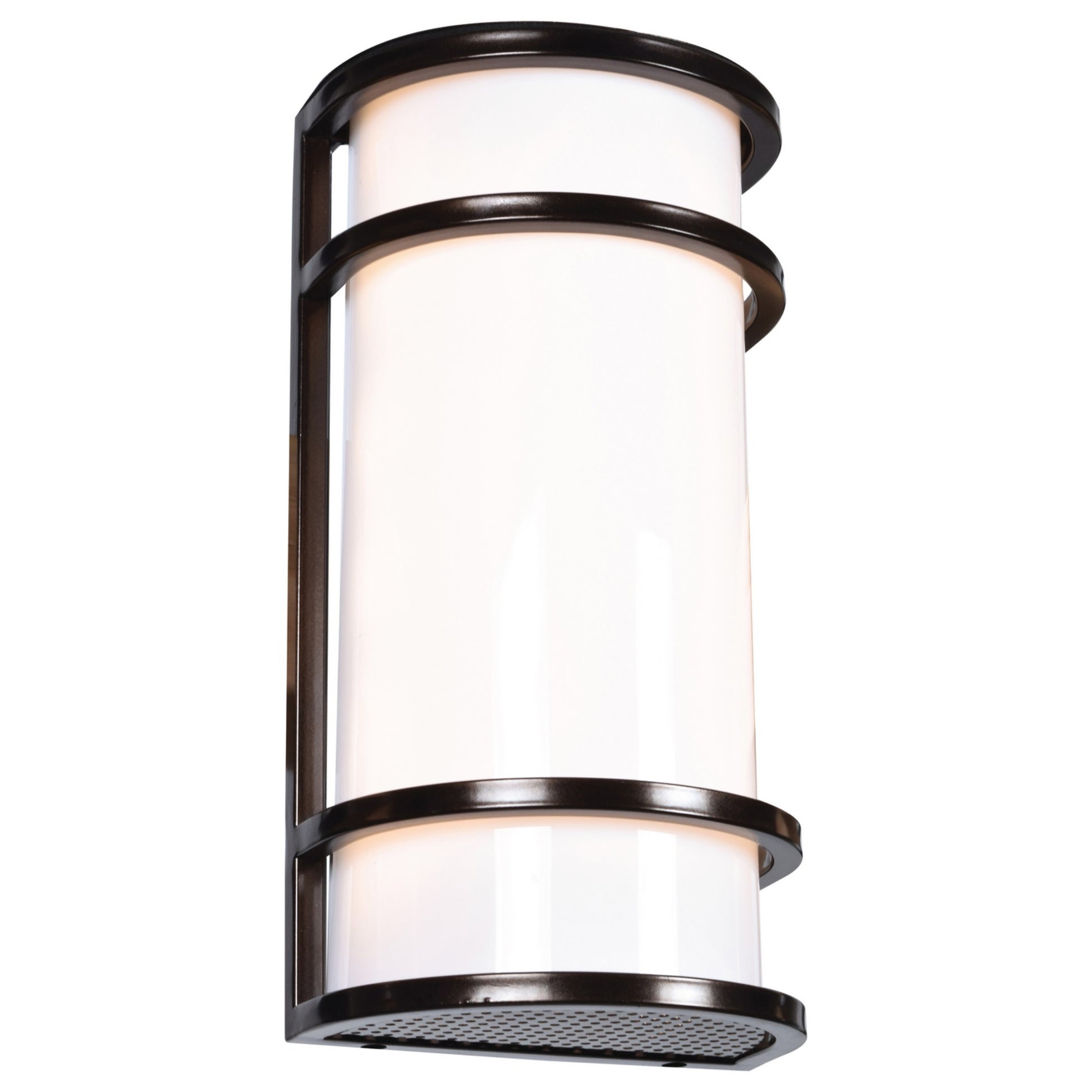 Cove Dual Voltage 12" LED Outdoor Wall Sconce, Bronze Finish - Bees Lighting