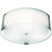 Tara 18" LED Flush Mount, Brushed Steel Finish