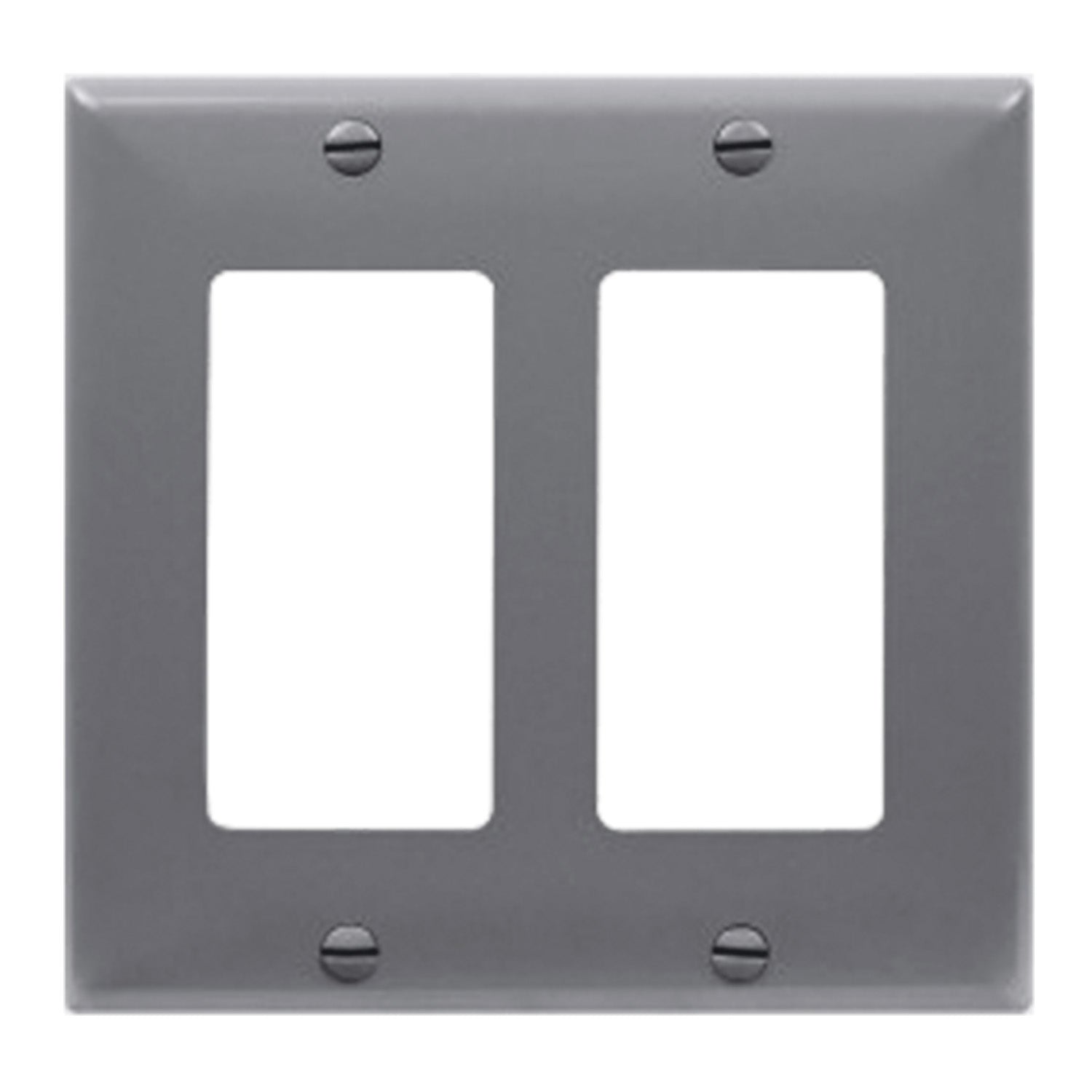 2-Gang Decorator Rocker Wall Plate, Gray - Bees Lighting