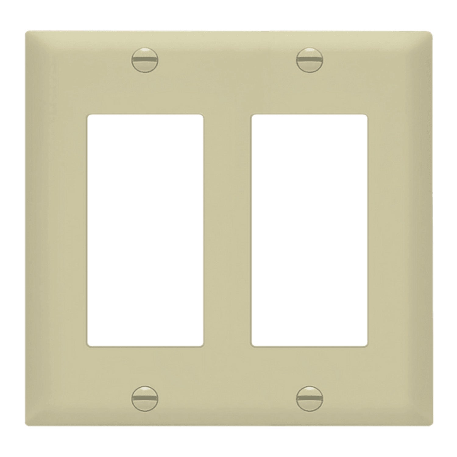 2-Gang Decorator Rocker Wall Plate, Ivory - Bees Lighting