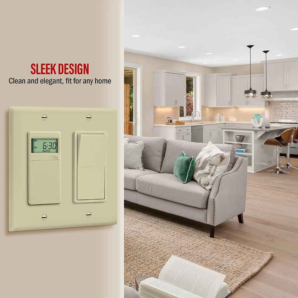 2-Gang Decorator Rocker Wall Plate, Ivory - Bees Lighting