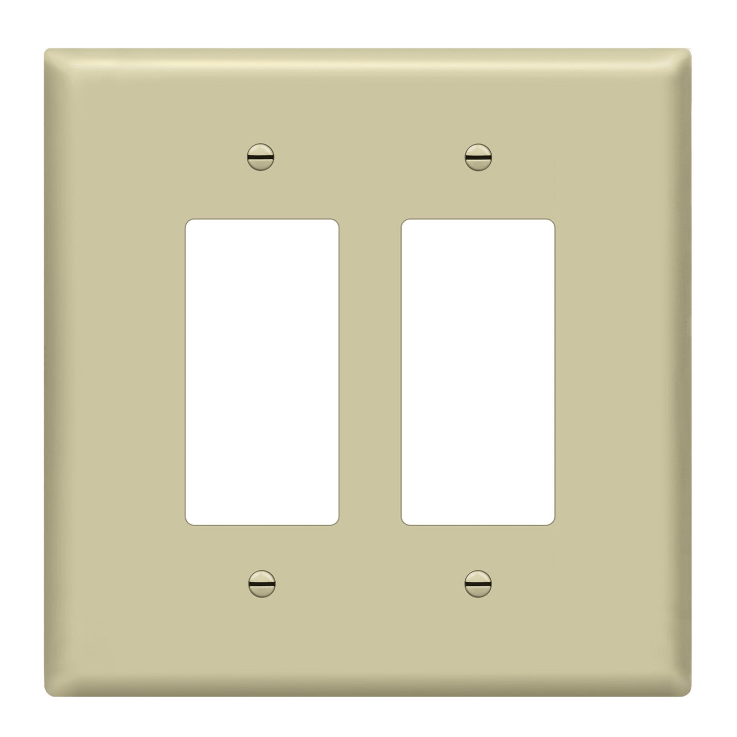 2-Gang Oversized Decorator Rocker Wall Plate, Ivory - Bees Lighting