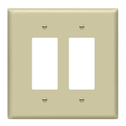 2-Gang Oversized Decorator Rocker Wall Plate, Ivory - Bees Lighting