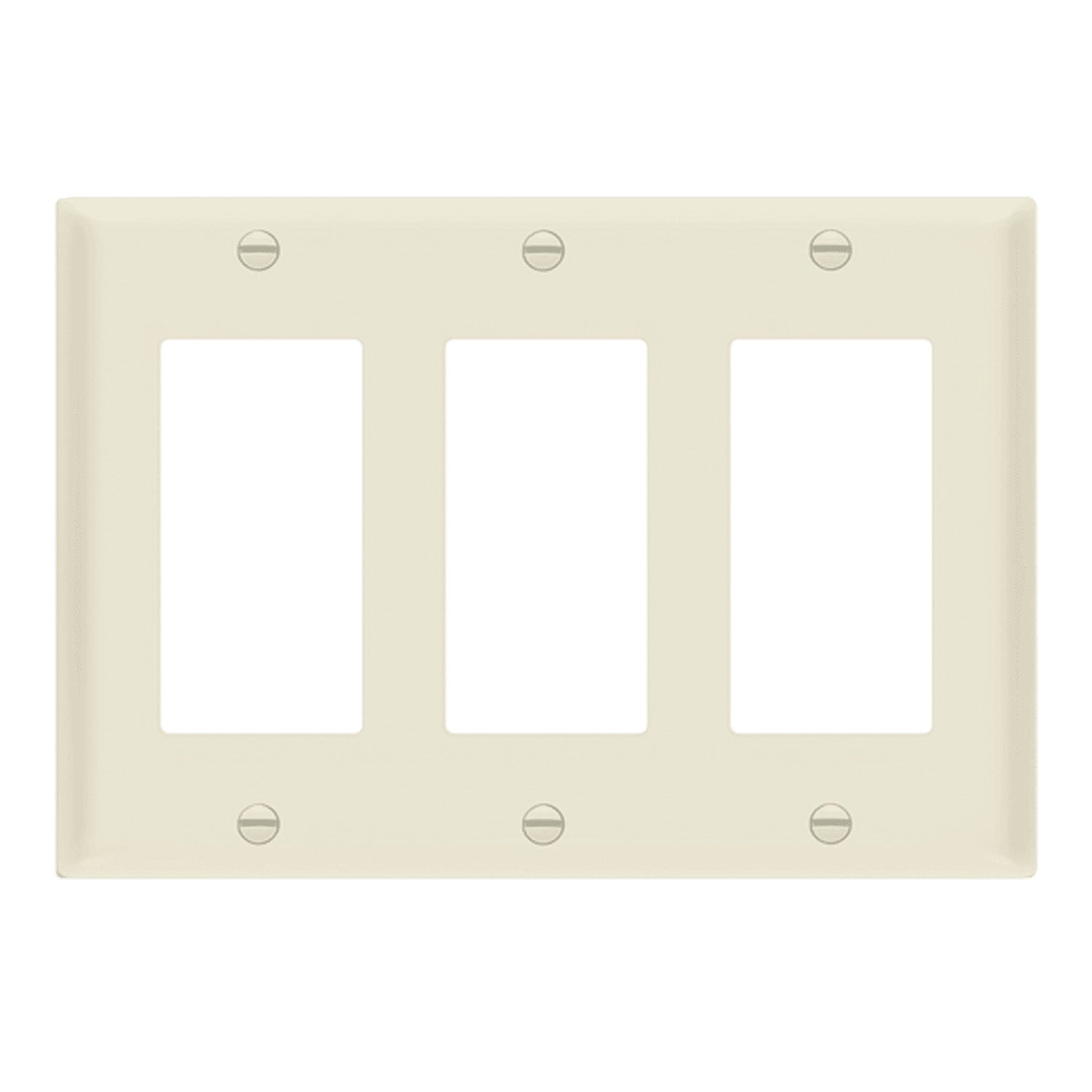 3-Gang Decorator Rocker Wall Plate, Light Almond - Bees Lighting