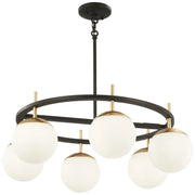 Alluria 27" 6-Light Pendant, Weathered Black & Autumn Gold Finish - Bees Lighting