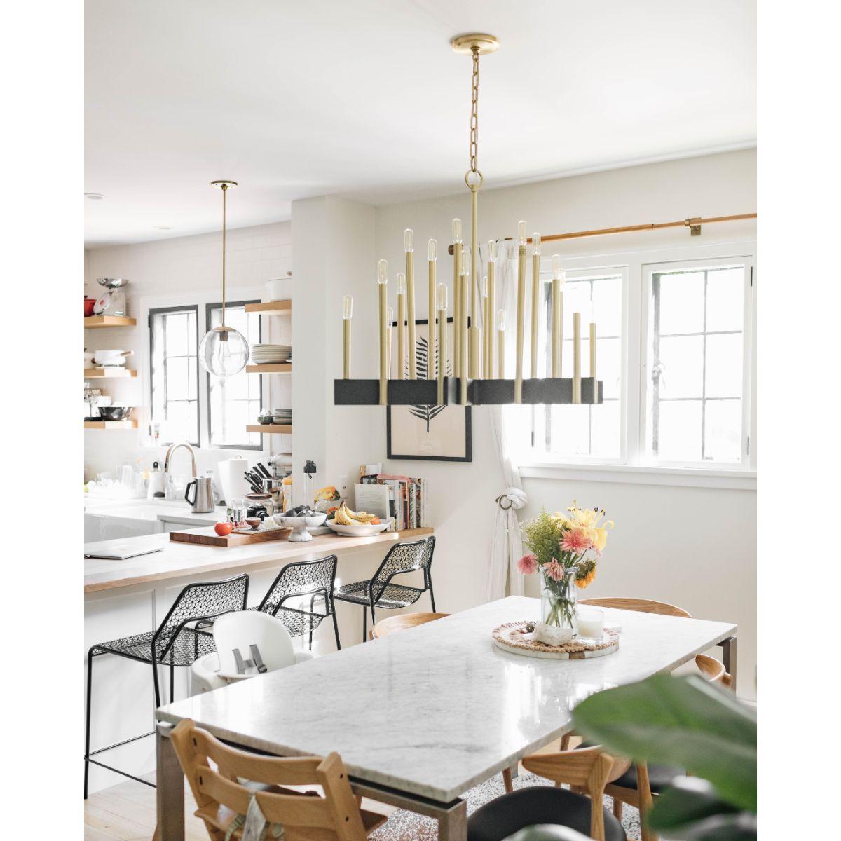 Abrams 18 Lights Chandelier Brass finish - Bees Lighting