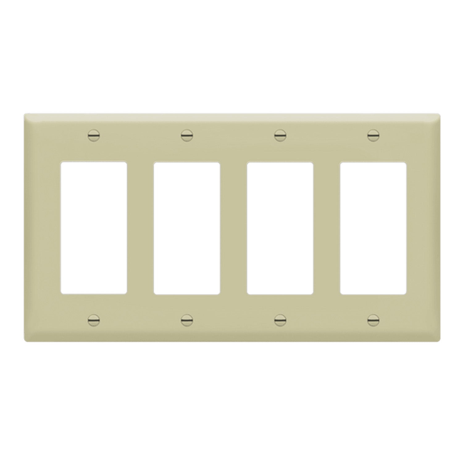 4-Gang Decorator Rocker Wall Plate, Ivory - Bees Lighting