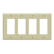 4-Gang Decorator Rocker Wall Plate, Ivory - Bees Lighting