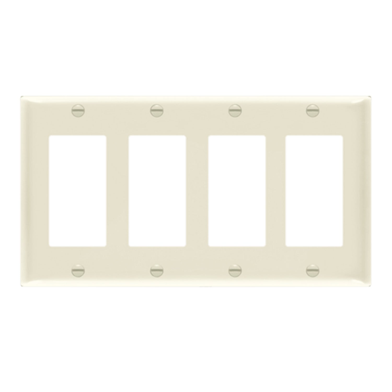 4-Gang Decorator Rocker Wall Plate, Light Almond - Bees Lighting